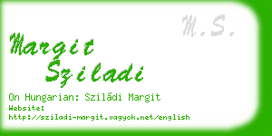 margit sziladi business card
