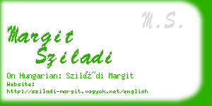 margit sziladi business card